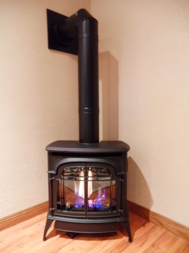 Free Standing Gas Fireplace - Standard Vent Kit
