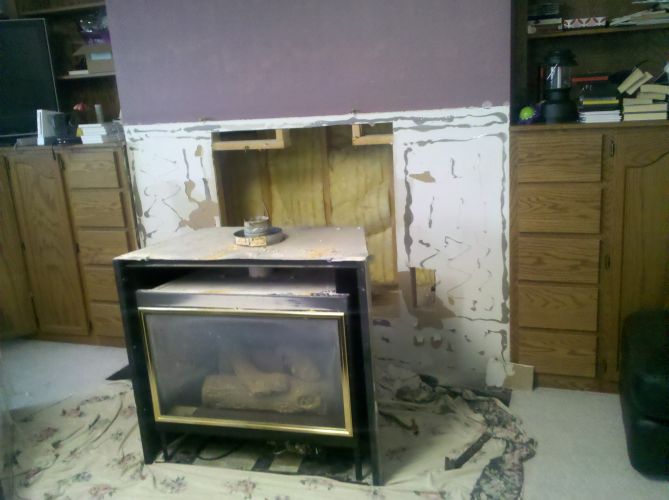 Replacing Old Gas Fireplace - Removal